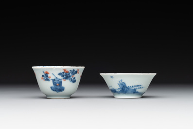 A collection of 22 Chinese blue, white and polychrome wares, Yongzheng and Ruo Shen Zhen Cang 若深珍藏 mark, Kangxi and later
