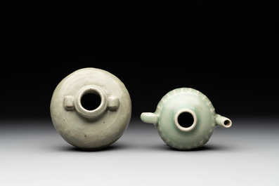 A collection of six Chinese Longquan celadon wares, Yuan/Ming