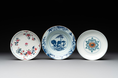 A collection of 22 Chinese blue, white and polychrome wares, Yongzheng and Ruo Shen Zhen Cang 若深珍藏 mark, Kangxi and later