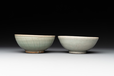 A collection of five Chinese celadon wares, Ming and later