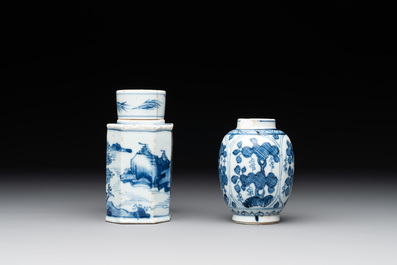 A collection of 22 Chinese blue, white and polychrome wares, Yongzheng and Ruo Shen Zhen Cang 若深珍藏 mark, Kangxi and later