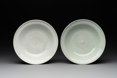 A collection of five Chinese celadon wares, Ming and later