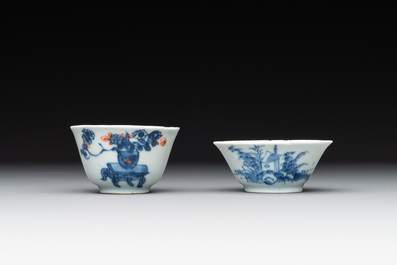 A collection of 22 Chinese blue, white and polychrome wares, Yongzheng and Ruo Shen Zhen Cang 若深珍藏 mark, Kangxi and later