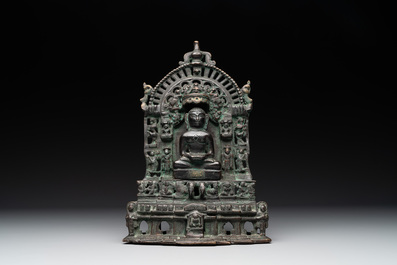 A copper alloy Jain shrine, Western India, 18/19th C.
