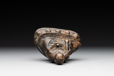 A Tibetan bronze Padmasambhava, 14th C.