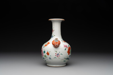 A Chinese famille rose 'peonies' kendi, Qianlong