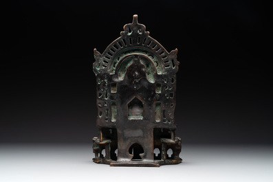 A copper alloy Jain shrine, Western India, 18/19th C.