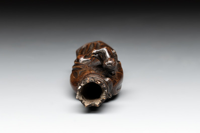 A bronze 'crowned Madonna with child' lustre ornament, Flanders, 16th C.