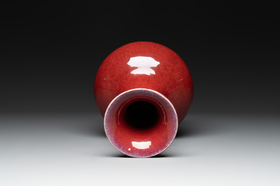 A Chinese flamb&eacute;-glazed vase, 19th C.