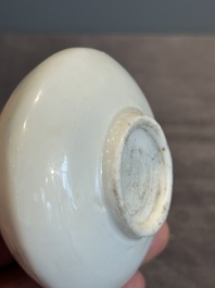 A small Chinese Dehua blanc de Chine 'dragon' bottle vase, Kangxi