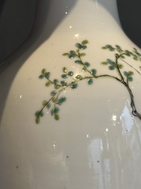 A Chinese famille rose 'playing boys' baluster vase, Hongxian mark, Republic