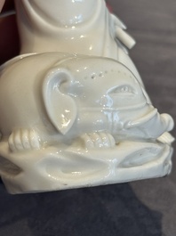 A Chinese Dehua blanc de Chine Guanyin, He Chaozong 何朝宗 mark, 19th C.
