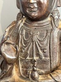 A Chinese bronze Guanyin, Ming