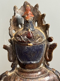 A Chinese bronze Guanyin, Ming