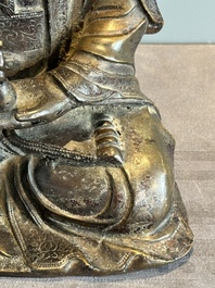 A Chinese bronze Guanyin, Ming