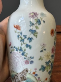 Two Chinese famille rose vases, Ju Ren Tang 居仁堂 mark, 19/20th C.