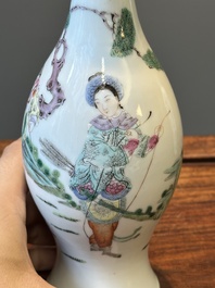 Two Chinese famille rose vases, Ju Ren Tang 居仁堂 mark, 19/20th C.