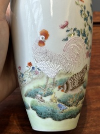 Two Chinese famille rose vases, Ju Ren Tang 居仁堂 mark, 19/20th C.