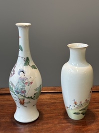 Two Chinese famille rose vases, Ju Ren Tang 居仁堂 mark, 19/20th C.