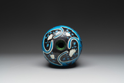 A Chinese Fahua 'meiping' vase with lotus scrolls, Ming