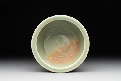 A Chinese Longquan celadon tripod 'trigrams' censer, Song