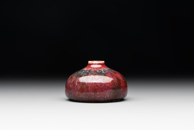 A Chinese flamb&eacute;-glazed water pot, Ju Shun Mei Yu Tang Zhi 聚順美玉堂製 mark, 19th C.