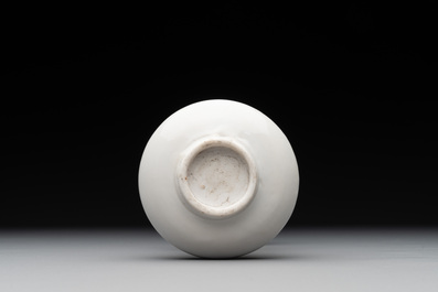 A small Chinese Dehua blanc de Chine 'dragon' bottle vase, Kangxi