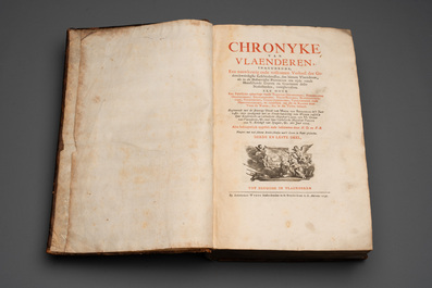 Chronyke van Vlaenderen, a chronicle of Flanders in three volumes, Flanders, 1726-1736