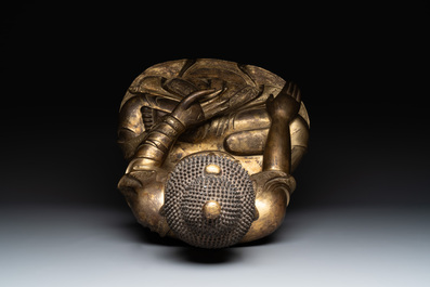 An impressive and large Chinese gilt bronze Buddha, Ming, 16th C.