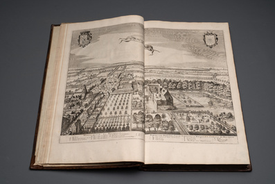 Verheerlykt Vlaandre, Flandria Illustrata, an illustrated chronicle of Flanders in three tomes and two volumes, Flanders, dated 1735