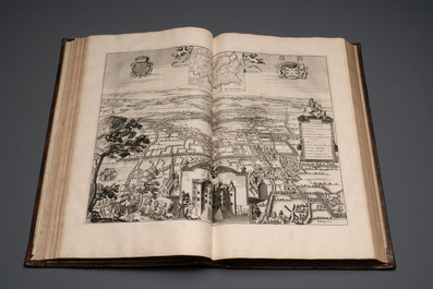 Verheerlykt Vlaandre, Flandria Illustrata, an illustrated chronicle of Flanders in three tomes and two volumes, Flanders, dated 1735