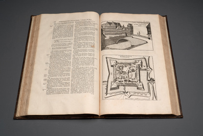 Verheerlykt Vlaandre, Flandria Illustrata, an illustrated chronicle of Flanders in three tomes and two volumes, Flanders, dated 1735
