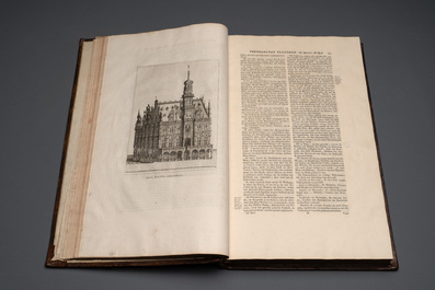 Verheerlykt Vlaandre, Flandria Illustrata, an illustrated chronicle of Flanders in three tomes and two volumes, Flanders, dated 1735