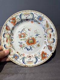 Seven Chinese famille rose 'Madame de Pompadour' plates, Qianlong, ca. 1745