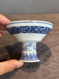 A collection of 22 Chinese blue and white wares, Ruo Shen Zhen Cang 若深珍藏 mark, 19/20th C.