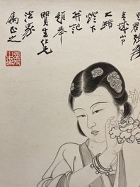 Zhang Daqian 張大千 (1898-1983): 'Beauty', ink on paper