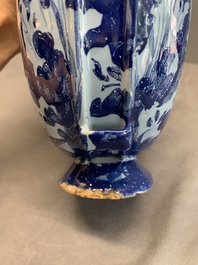 A blue and white Italian maiolica pilgrim flask, Savona, ca. 1700