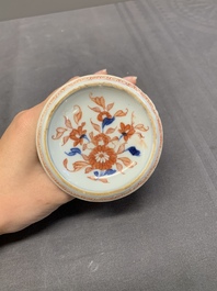 A collection of five Chinese blue and white, famille rose and Imari-style salts, Kangxi/Qianlong