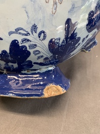 A blue and white Italian maiolica pilgrim flask, Savona, ca. 1700