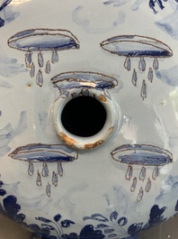 A blue and white Italian maiolica pilgrim flask, Savona, ca. 1700