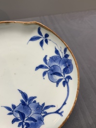 A Chinese blue and white ko-sometsuke 'peach' dish for the Japanese market, Tianqi