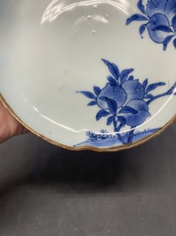 A Chinese blue and white ko-sometsuke 'peach' dish for the Japanese market, Tianqi