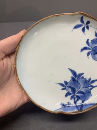 A Chinese blue and white ko-sometsuke 'peach' dish for the Japanese market, Tianqi