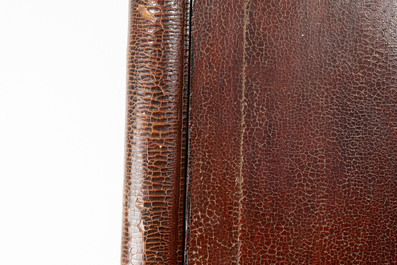 A large Chinese lacquered tapered round-corner cabinet, 'yuanjiaogui', Ming, 16/17th C.