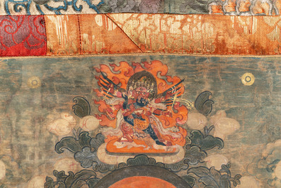 A Tibetan thangka depicting Padmapani, 19th C.