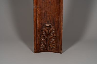 Two ornately carved pine and walnut panels, France, 18th C.