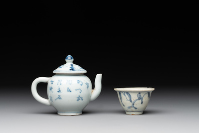 A varied collection of nine Chinese blue and white wares, Ming and later