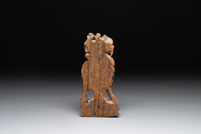 Five Baroque and Rococo wooden carvings and a fine farini&egrave;re or flour box, Flanders and France, 18th C.