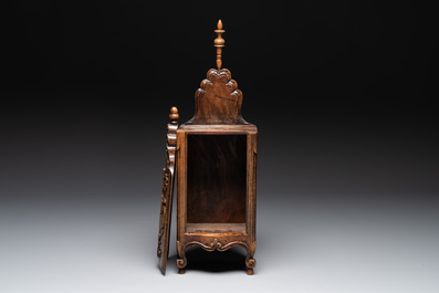 Five Baroque and Rococo wooden carvings and a fine farini&egrave;re or flour box, Flanders and France, 18th C.