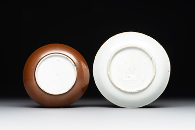 A varied collection of Chinese blue and white, and famille rose tea wares, Qianlong
